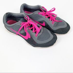 Nike Women’s Flex T6 Running Shoes Pink Gray Sz 6